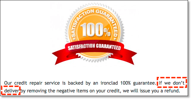 Negative guarantee example 1